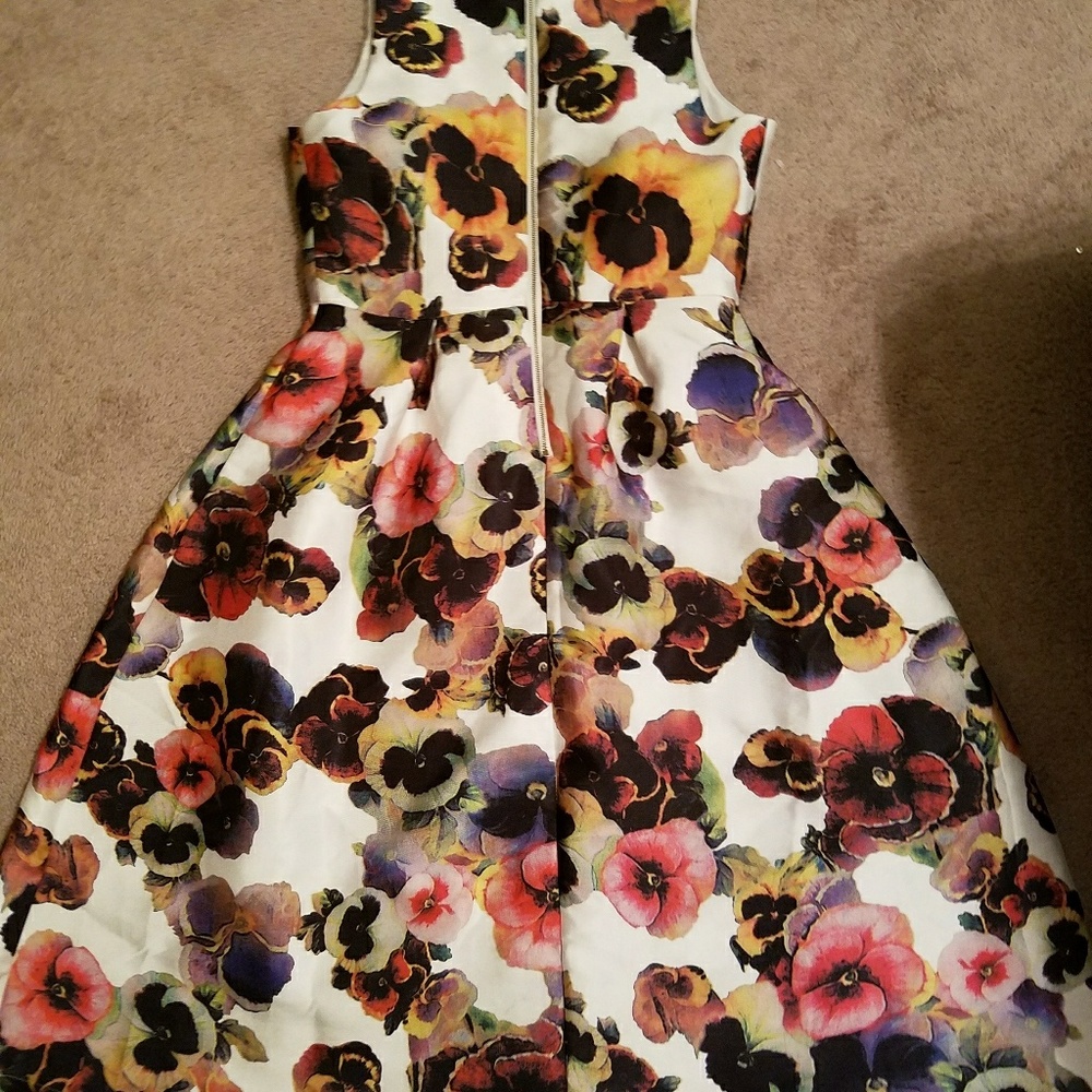 Tea Length Floral Dress