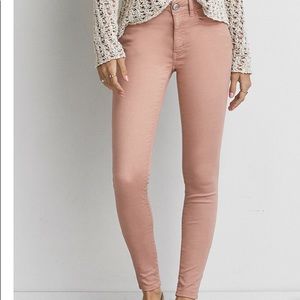 AEO Sateen X Jegging in Pink sz 2