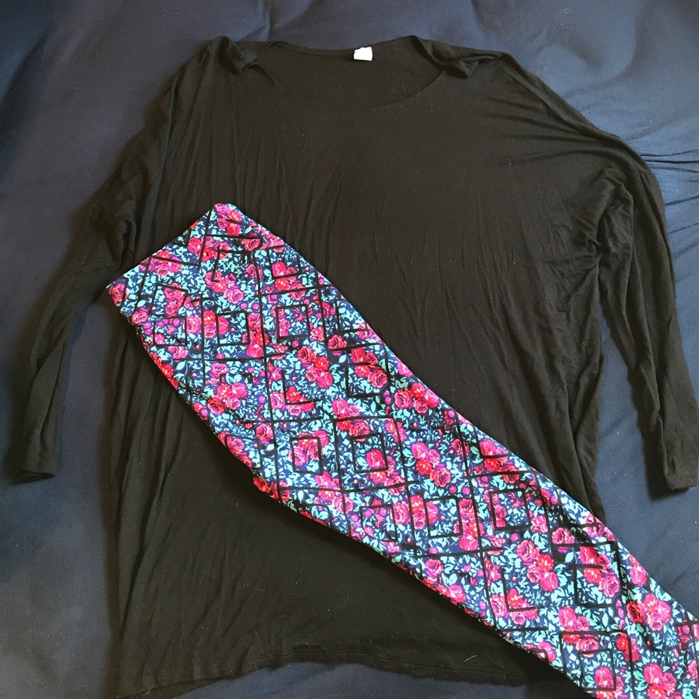 Floral Tall and Curvy Lularoe Leggings