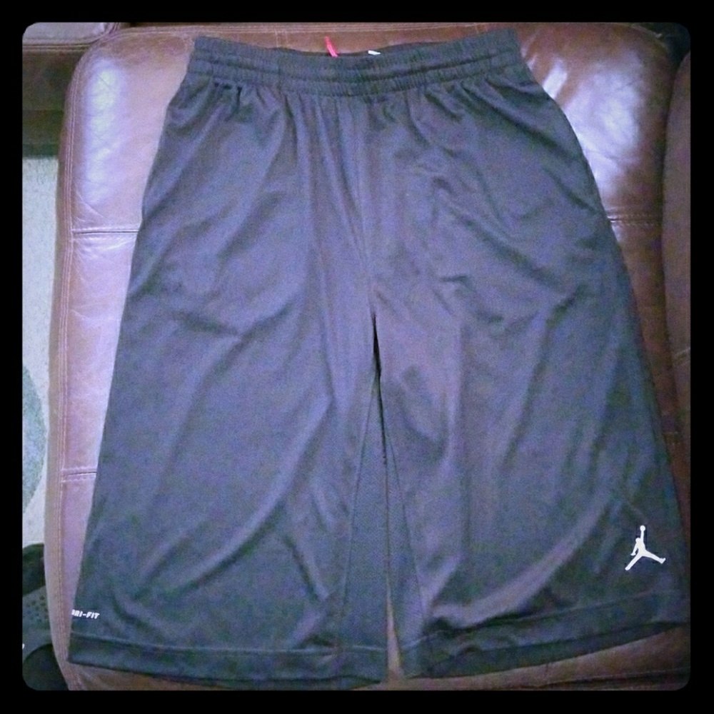 A pair of boys black XL Dri- Fit Jordan shorts.
