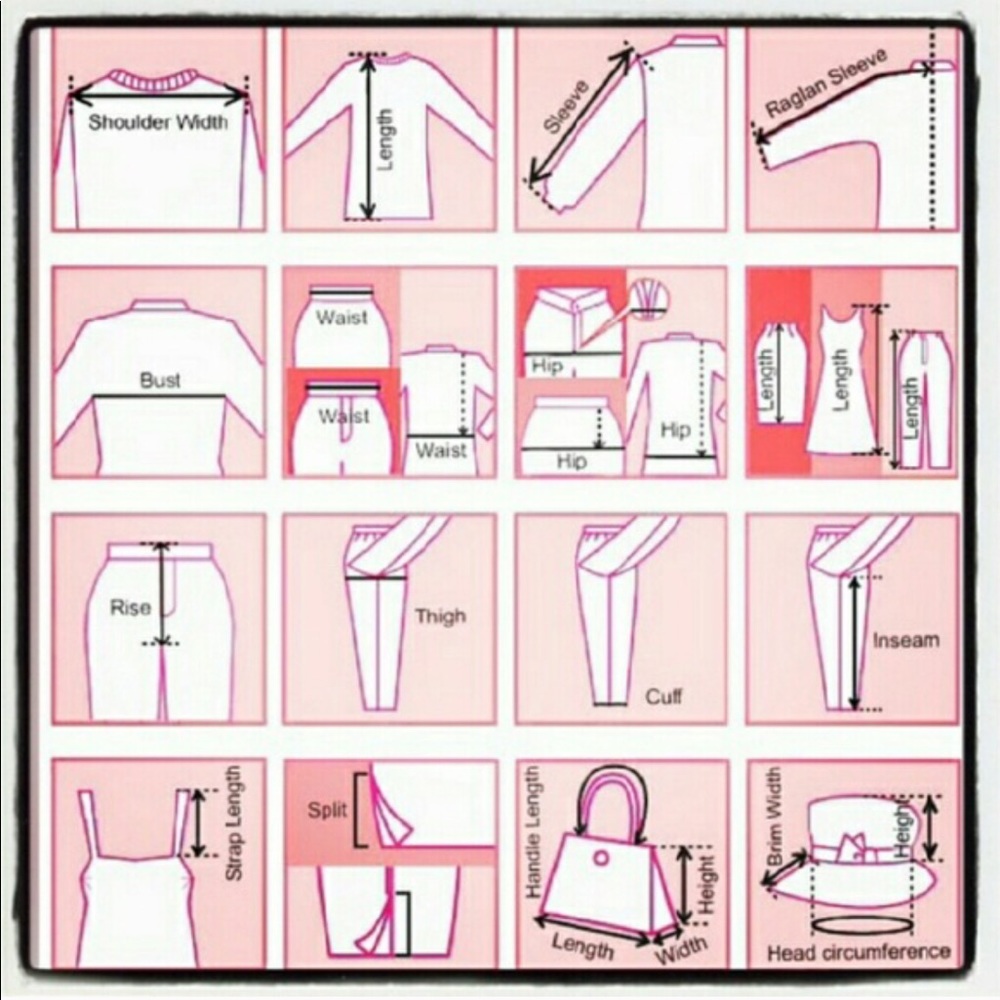 Measurement Chart Created by @Happystore