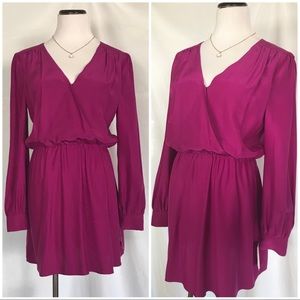 Parker Faux Wrap Dress with Open V-Back