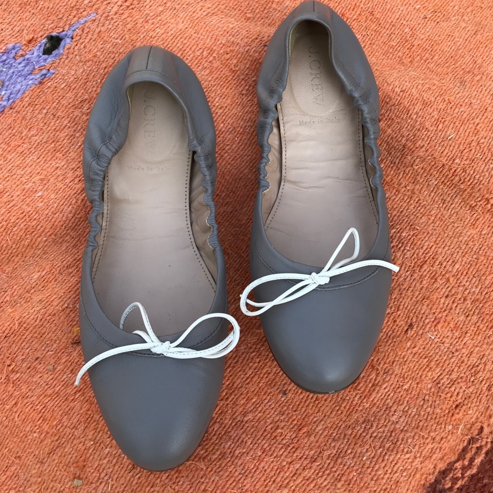 J Crew grey ballerina flats size 7.5