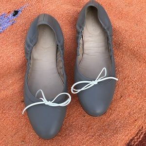J Crew grey ballerina flats size 7.5