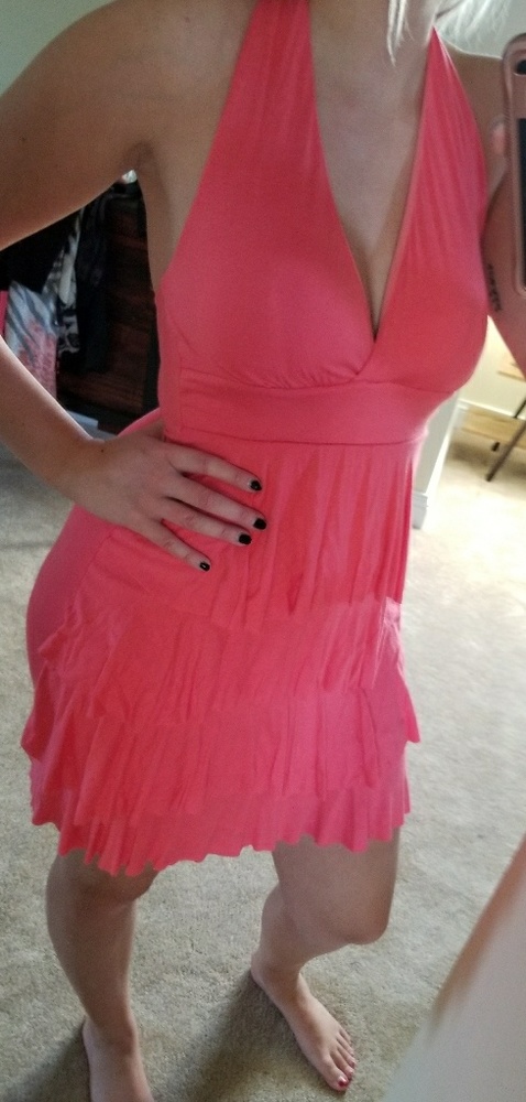 Pink halter dress