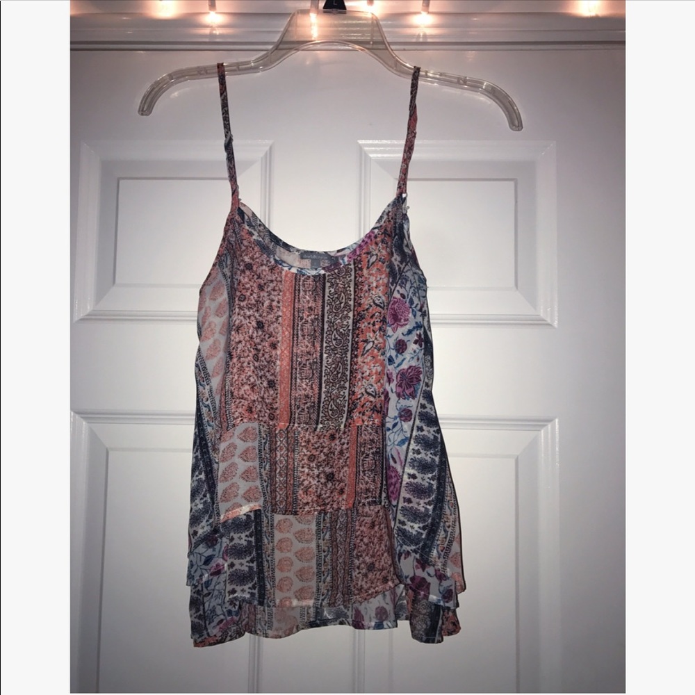 Patterned Layered Tank Top
