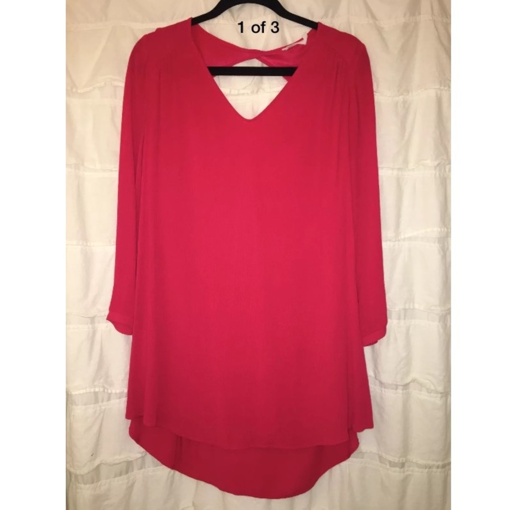 Nordstrom Lush Red Cutout Shift Dress