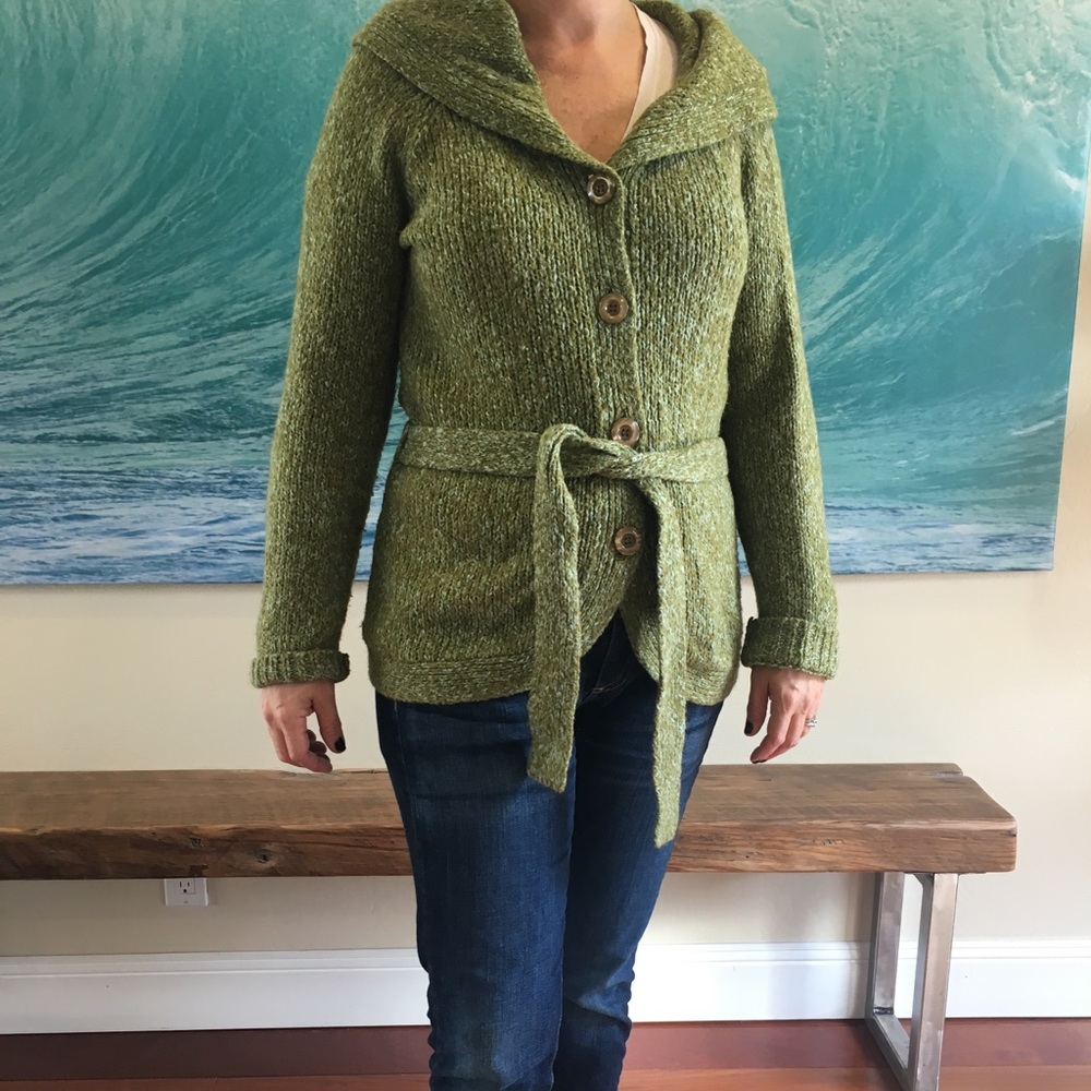 sleeping on snow(Anthropologie) belted cardigan