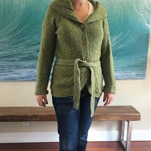 sleeping on snow(Anthropologie) belted cardigan