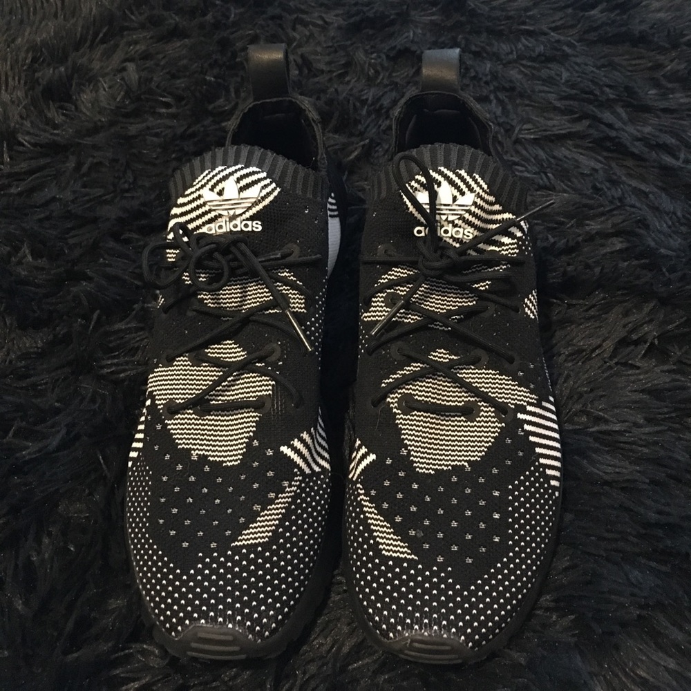 Black and white adidas