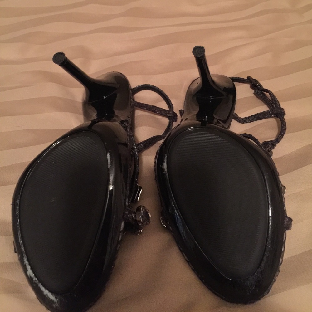 Black Rhinestone high heels - Picture 2 of 2