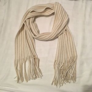 Gold and white/cream scarf