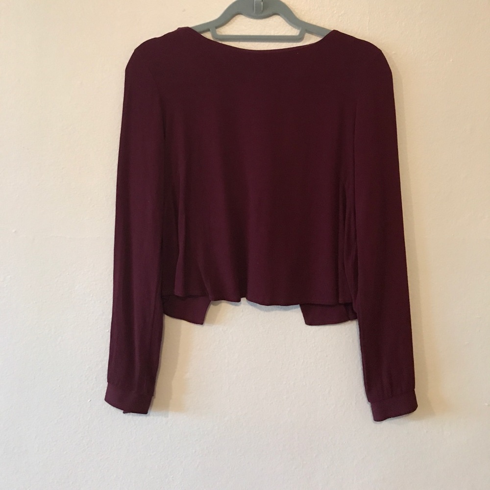 Woman’s open back blouse