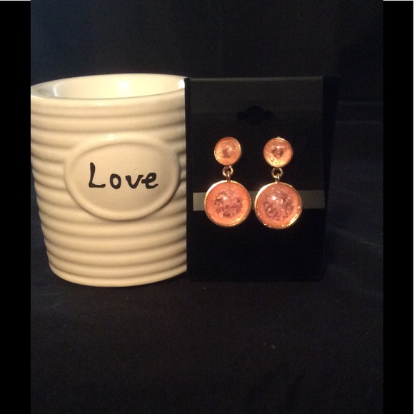 💢Last one 💢pink and gold colored earrings - Picture 2 of 3