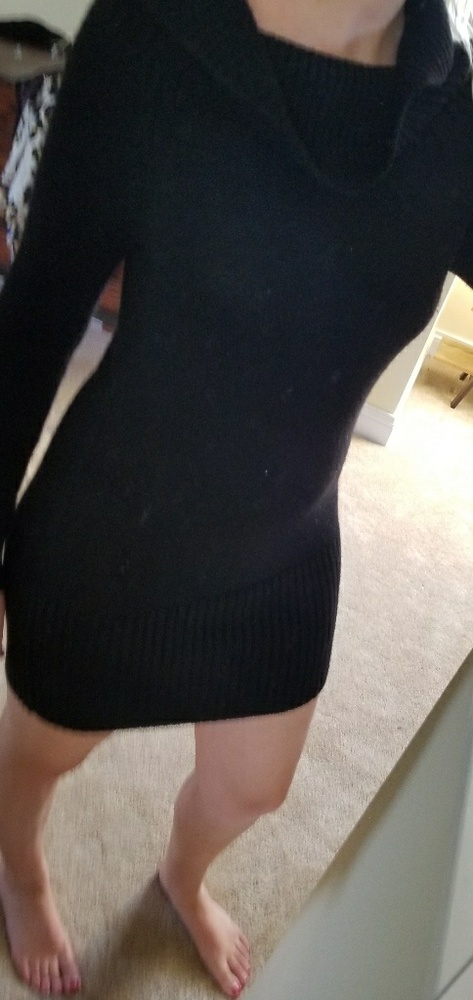 Black sweater dress