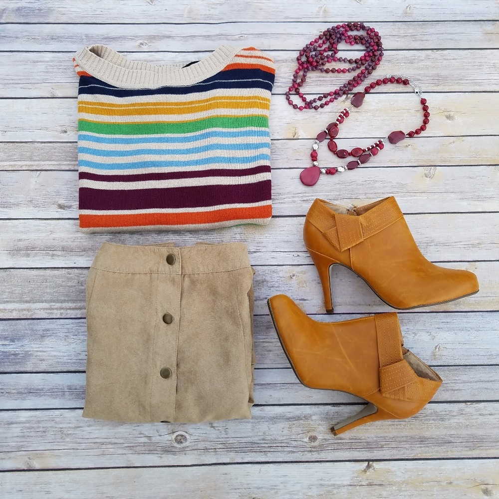 Tommy Hilfiger Muli-Colored Striped Sweater Top