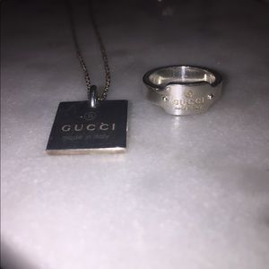 Gucci necklace and Gucci ring size 7.5