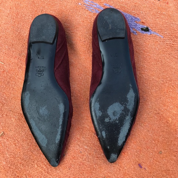 Bruno Frisoni maroon suede flats size 7.5 - Picture 2 of 3