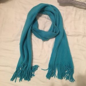 Blue fuzzy scarf