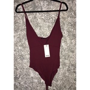 Burgundy Body Suit