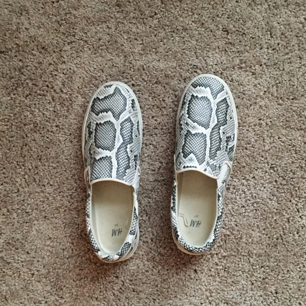 Snake Print Slip Ons