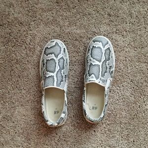 Snake Print Slip Ons