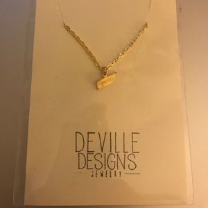 "Tennessee" Necklace on Gold Chain