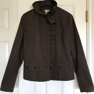 Anthropologie Elevenses ruffle jacket size 14