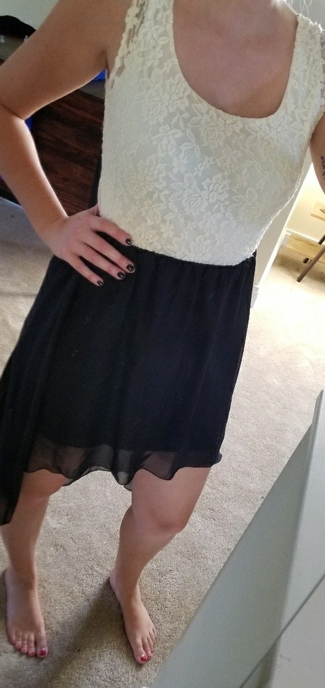 Asymmetrical hem dress