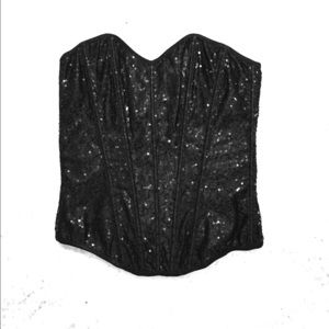 Black Sequined Corset
