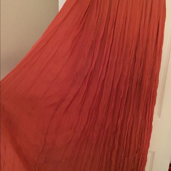 Blue Bird - Burt Orange Long Sheet Skirt - Picture 1 of 3