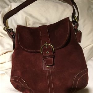Burgundy coach bag