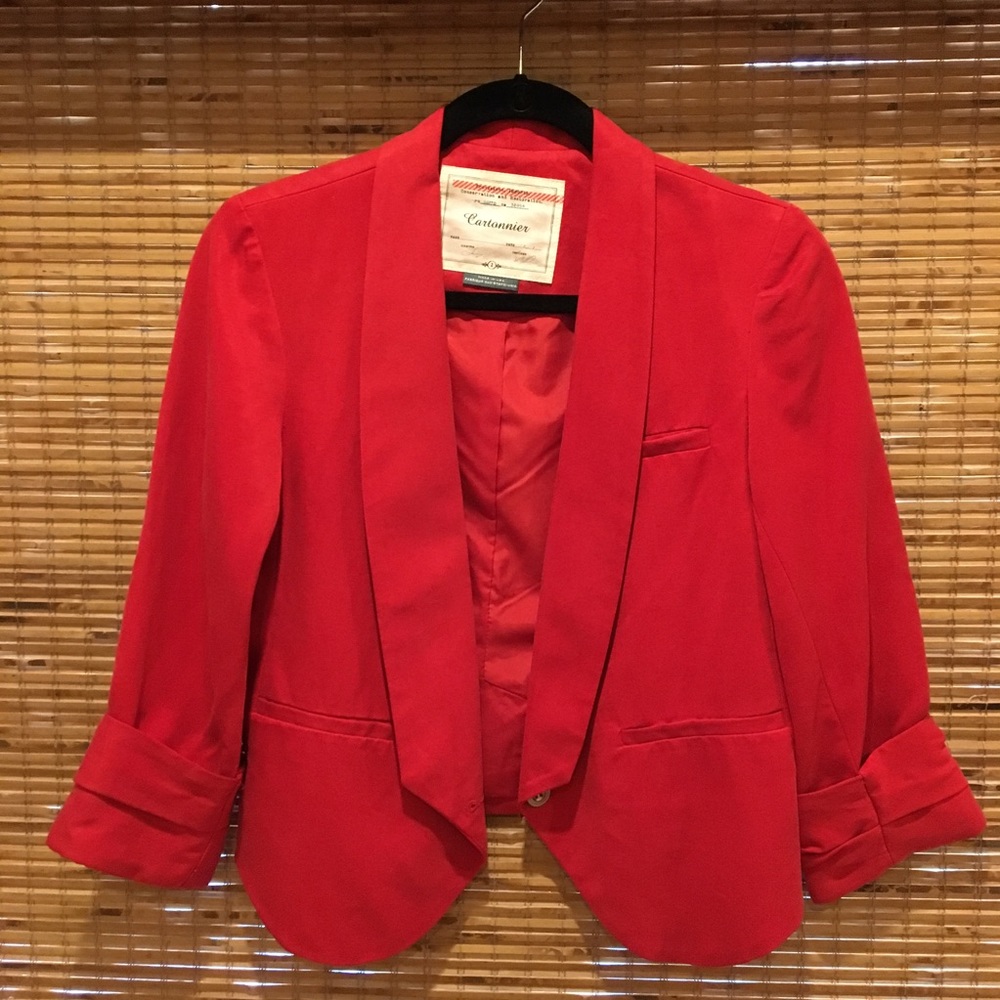 Cartonnier by Anthroplogie cotton cropped blazer