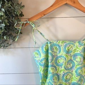 Vintage Lilly Pulitzer White Label Tie Strap Dress