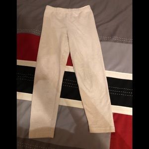 Cream/silver sparkle leggings