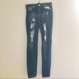 Rue 21 Ripped Super Skinny Jeans