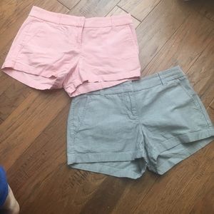 Jcrew 2 pairs of 3" oxford shorts