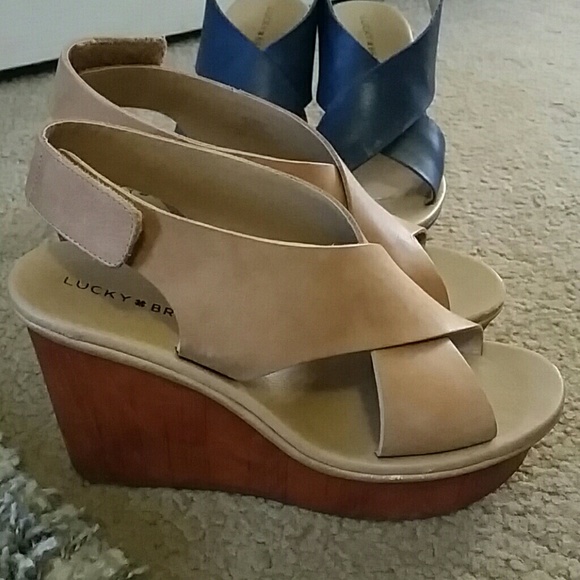 Lucky Brand Wedges 2 pair size 8 - Picture 5 of 8