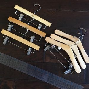 Set of 25 wooden children's pants hangers