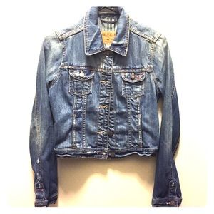 Cropped jean jacket