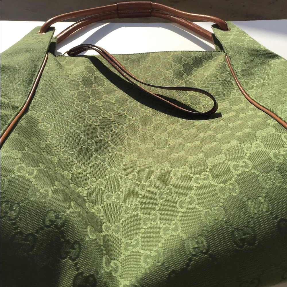 authentic GUCCI Canvas Monogram Hobo