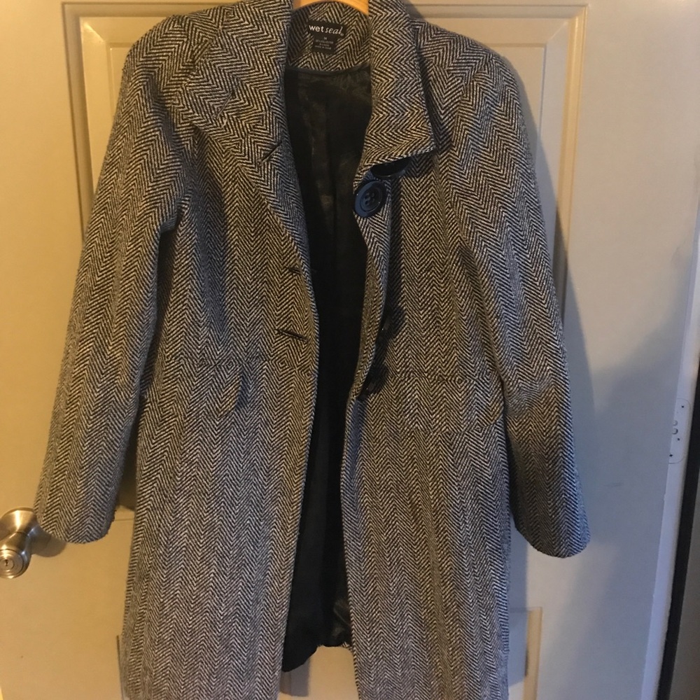 Black and white coat