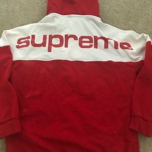 supreme hoodie red unisex
