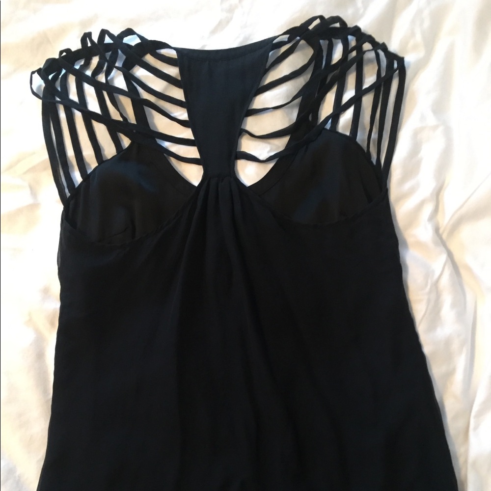 Walter navy silk top