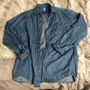 Blue denim American apparel shirt
