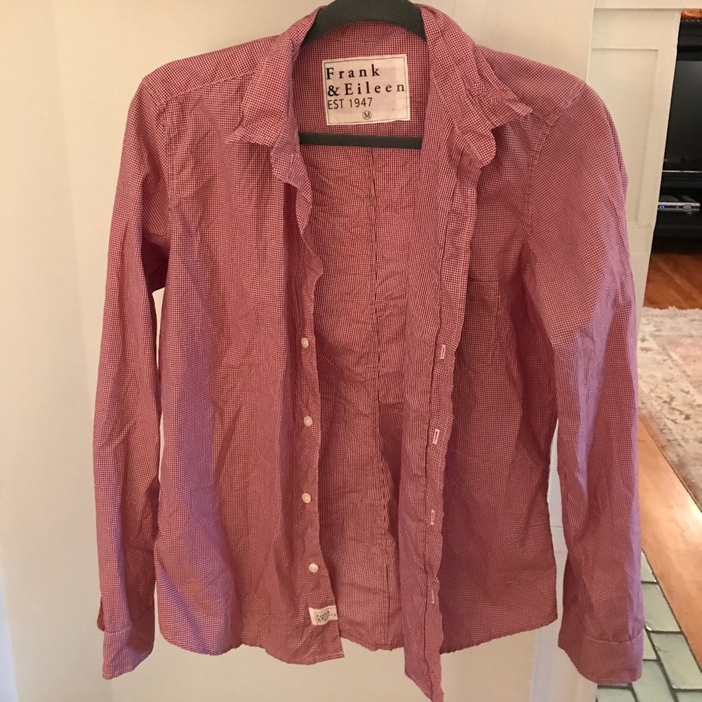 Frank & Eileen red & white check shirt