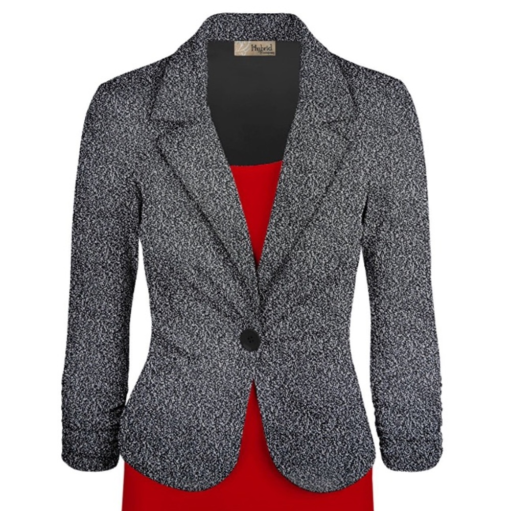 Knit One-Button Blazer