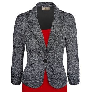 Knit One-Button Blazer