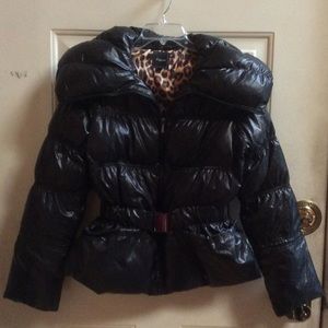 New Express black puffer jacket Sz S
