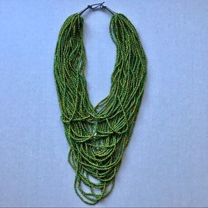 Multi strand beaded necklace